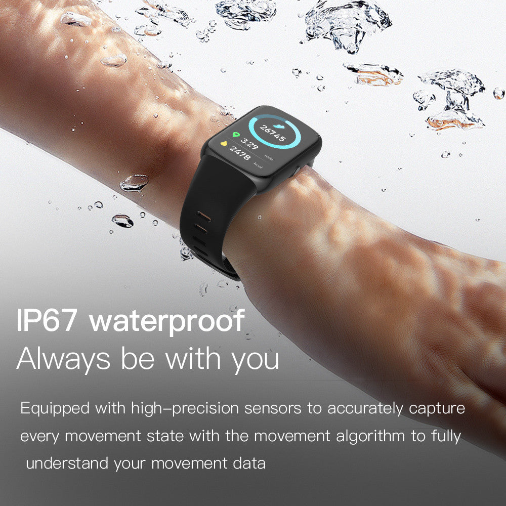 Écran couleur pleine tactile Blood Oxygen Sports Pedometer Bluetooth Watch