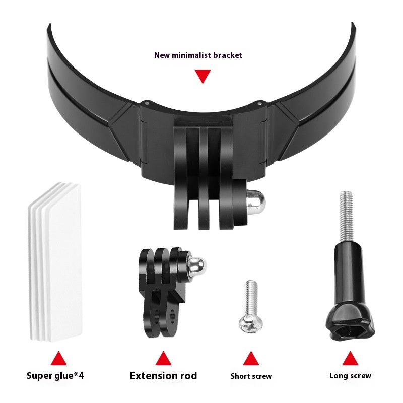 Casque de moto Chin Camera Support de casque intégré