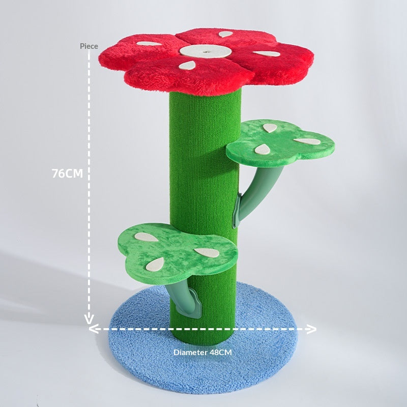 Miao Xianer Cat Jeu plate-forme de saut en forme de plante verte