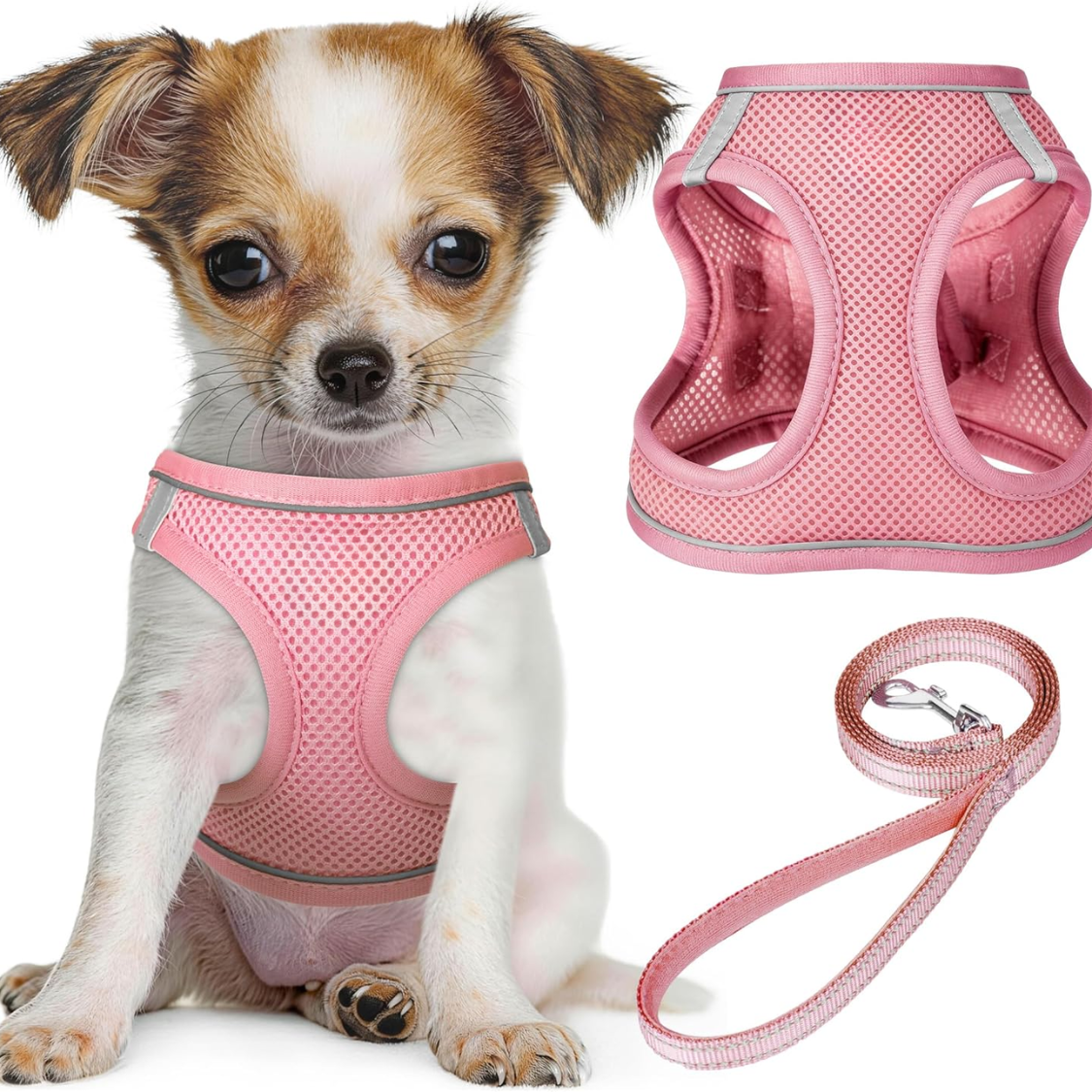 No Pull Dog Puppy Harness and Leash Set Veste de Mesh Reflective