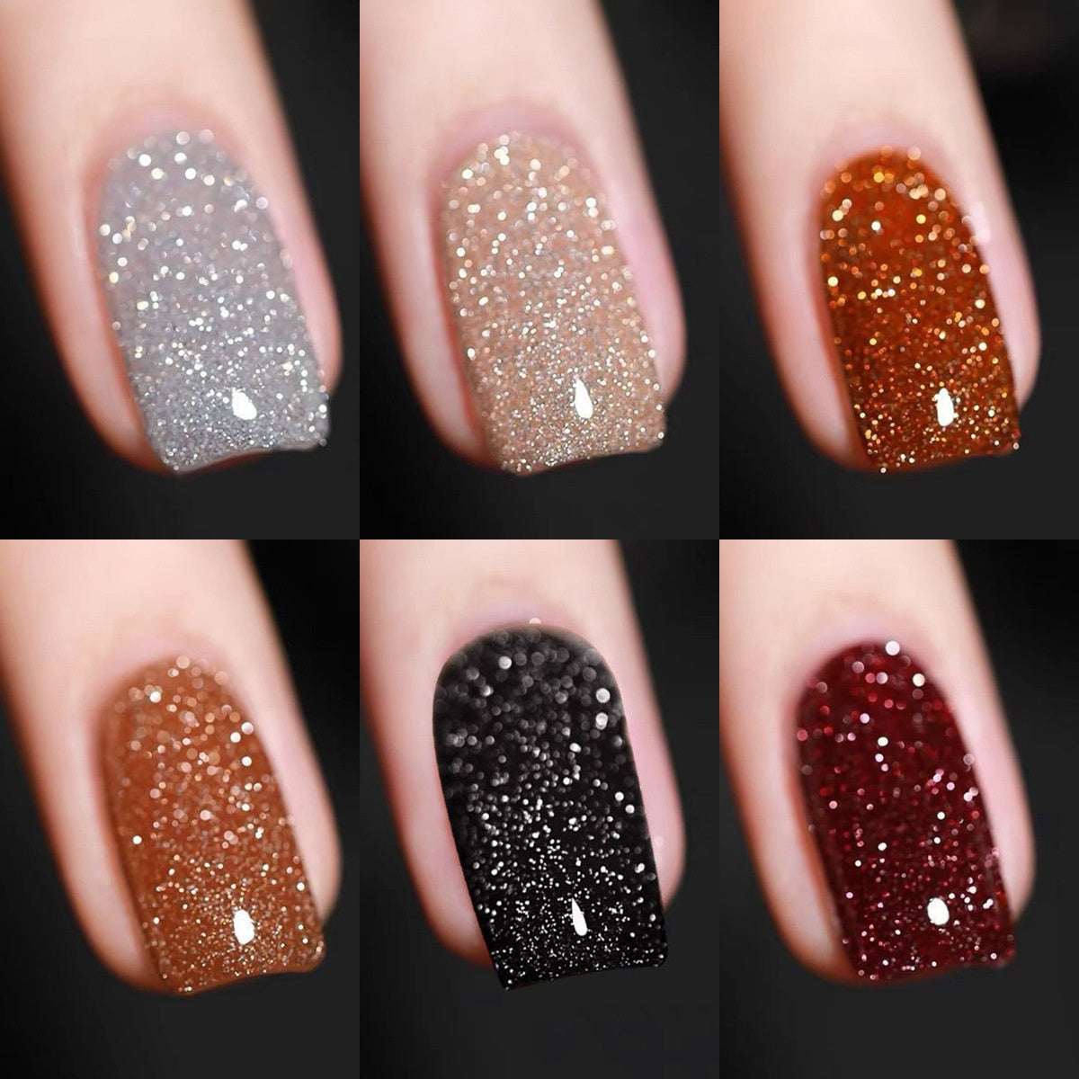 Flashy Reflective Nightclub style Glitter Gel de ongles