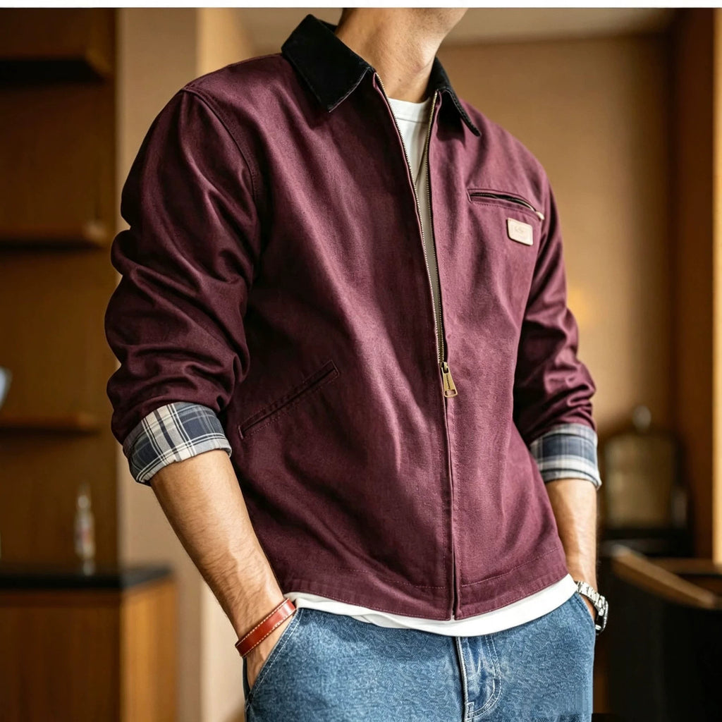 Veste de travail décontractée pour homme de style rétro