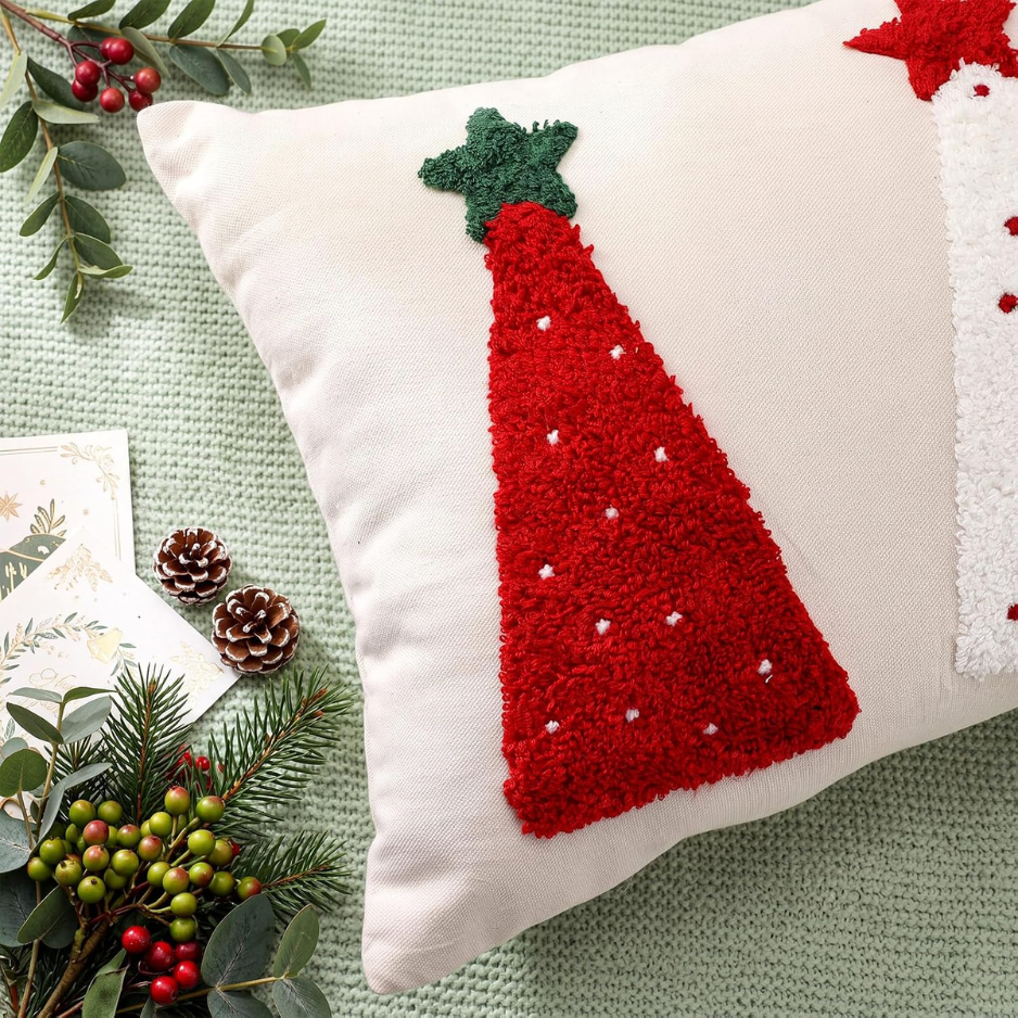 Oreiller de Noël Couvertures 12x20 Arbre de Noël Coque Oreiller Lombaire