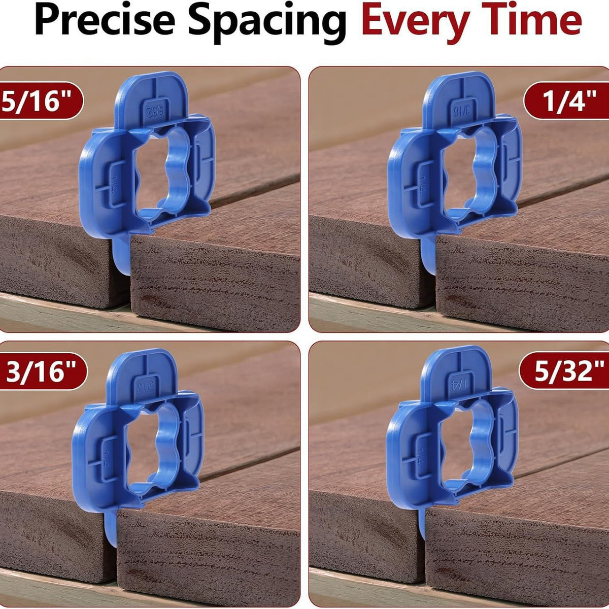 Bois en plastique Isolation Anneau Deck Gasket Spacer Tool
