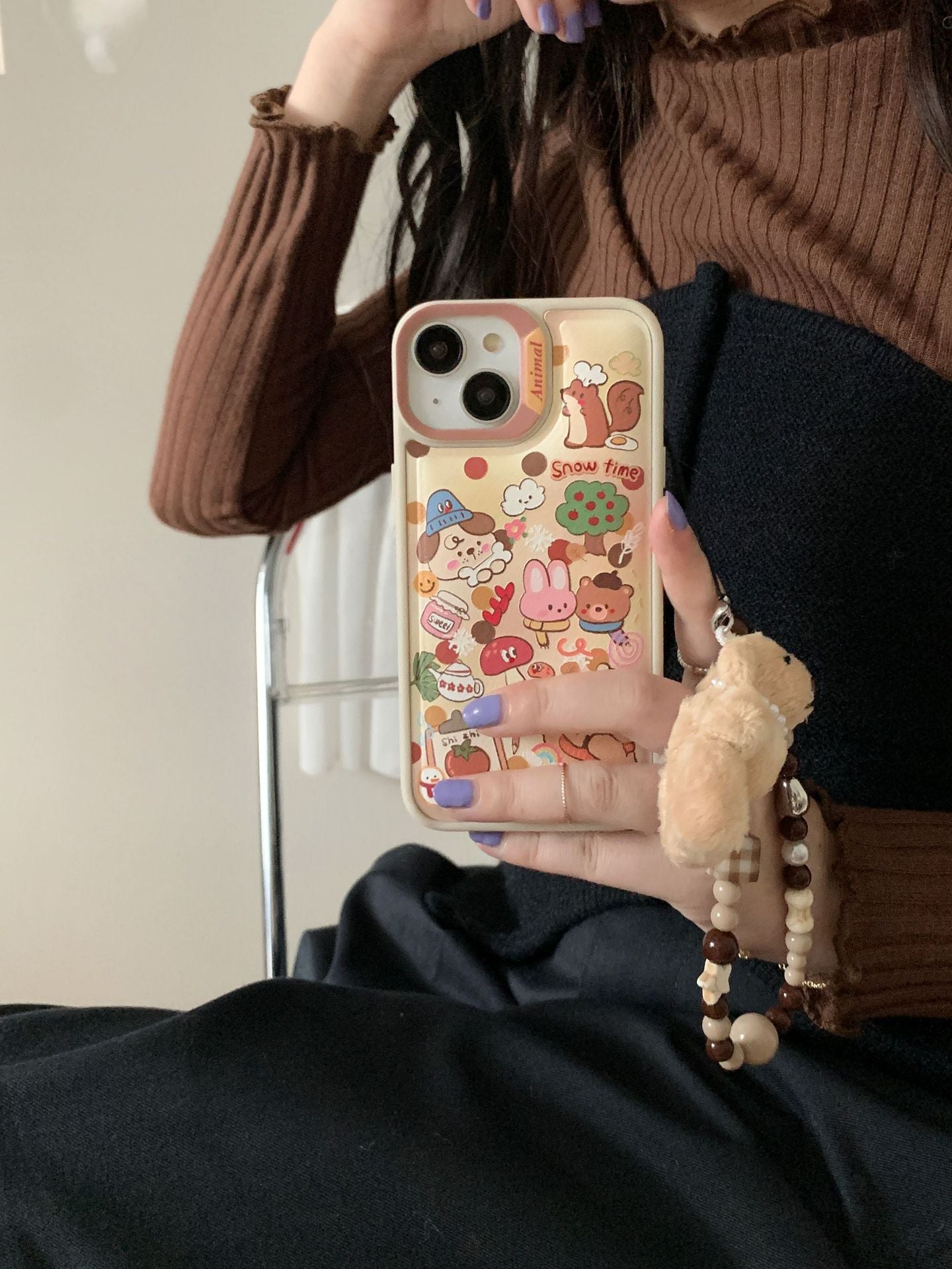 Mignon plein écran Graffiti Rabbit Phone Case