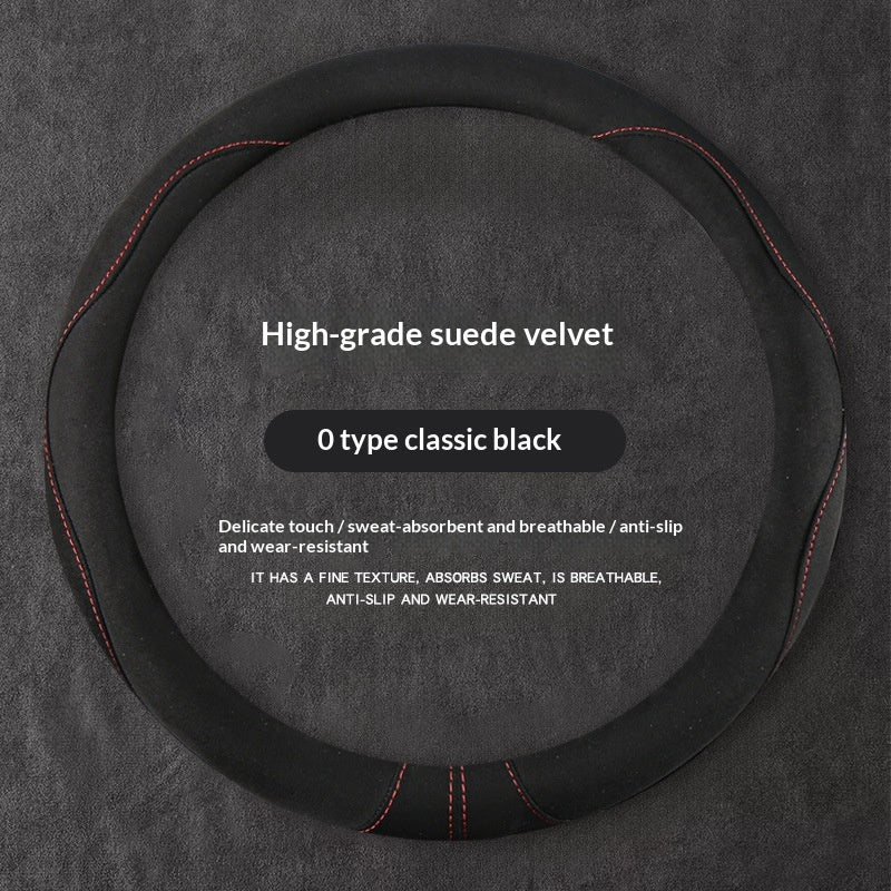 Couverture de volant de voiture Suede Toute la saison