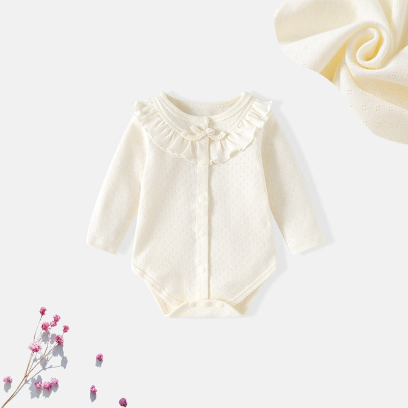 Bébé Romper Sweet Jacquard Pure Cotton Crawling costume de style princesse