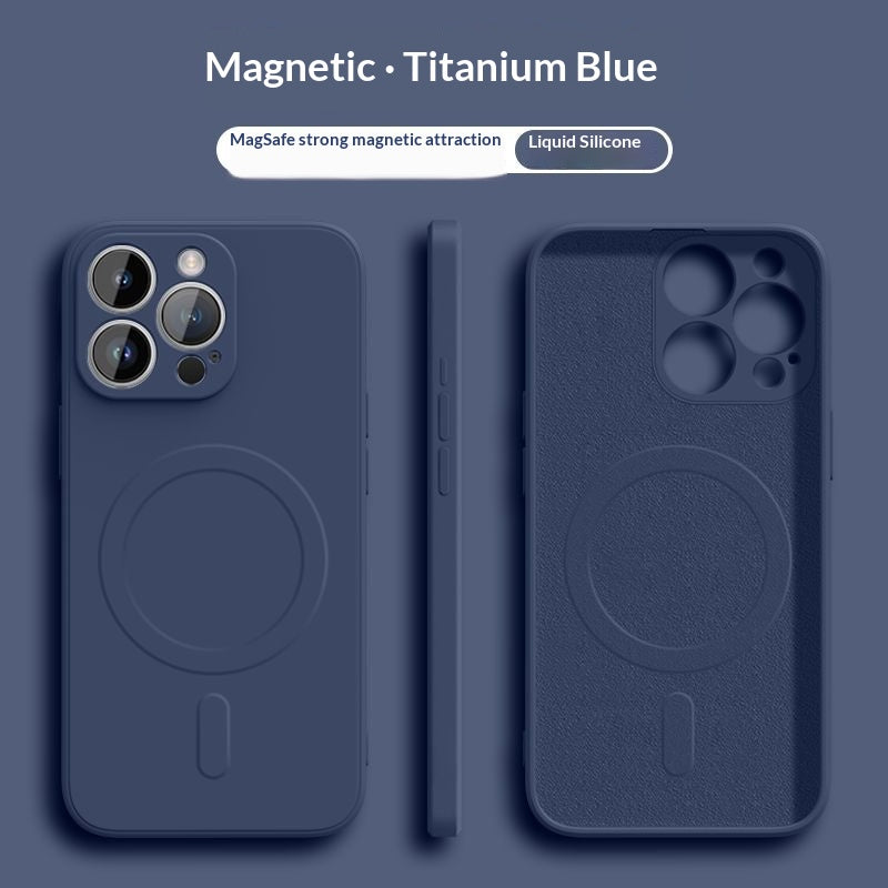 Boîtier de téléphone magnétique en silicone liquide