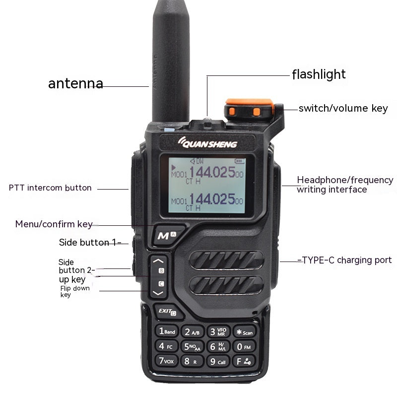 Walkie-Talkie Battery Lithium Outdoor Frequency Self-Conducted Multiband