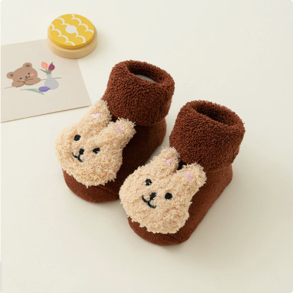 Nouveau-né Chaussettes bébé Terry Fleece-lined Épaisseur automne et style hiver