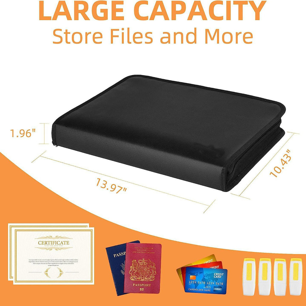 Sac de fichiers étanche et ignifuge Sac de fichiers d'organes pliables
