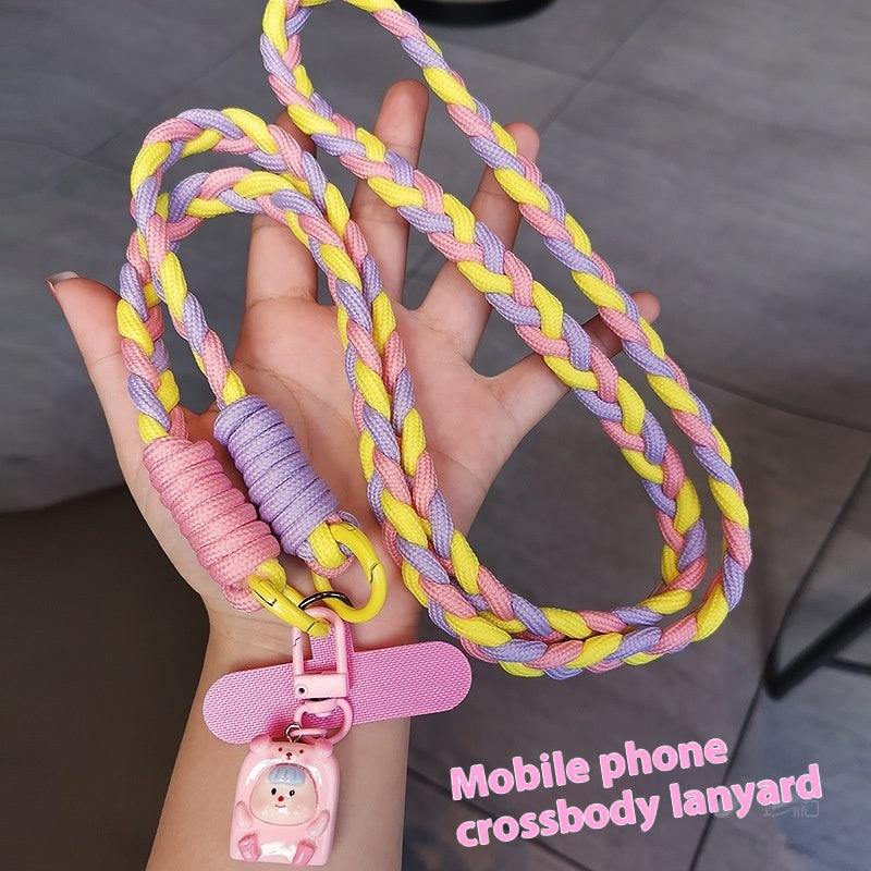 Crossbody Trois brins Cheval Tail Téléphone portable Lanyard