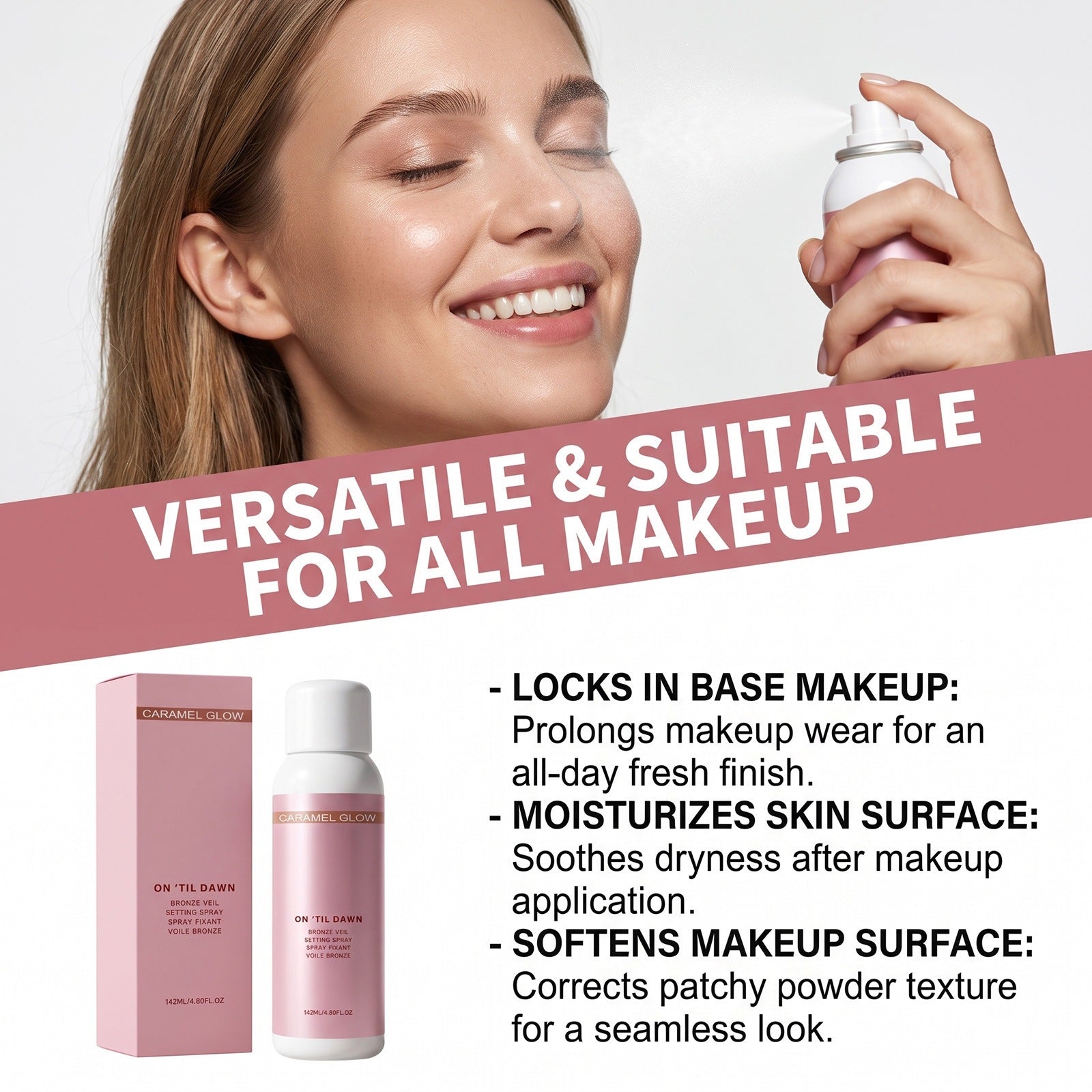 Hydratant Setting Sprayhydratant Maquillage-protecting Léger et sent sans effort Sur