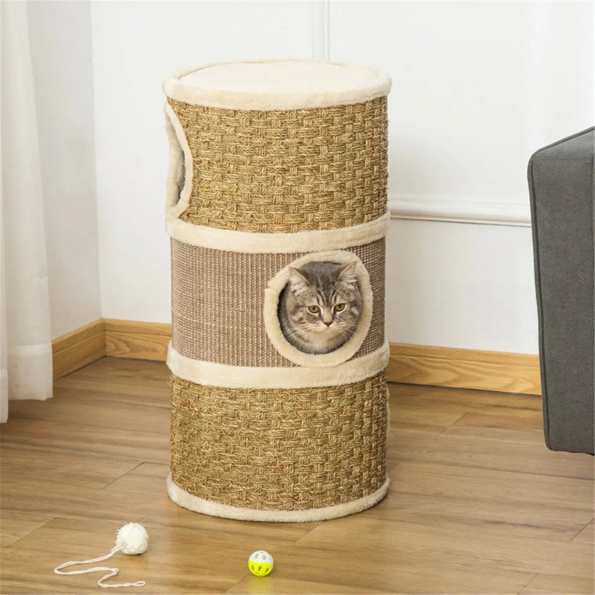 Maison de chat en bois / Arbres de chat / Tour d'escalade de chat ( Amazon Shipping) (Interdit par WalMart)