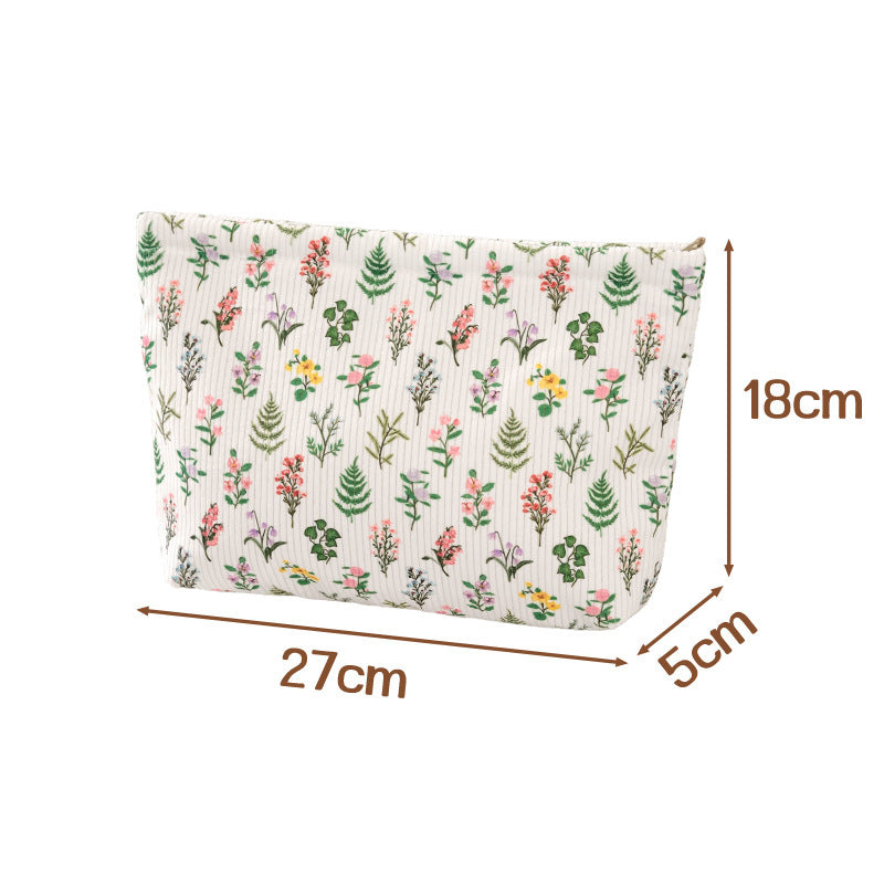 Sac Cosmétique Corduroy pour Femmes