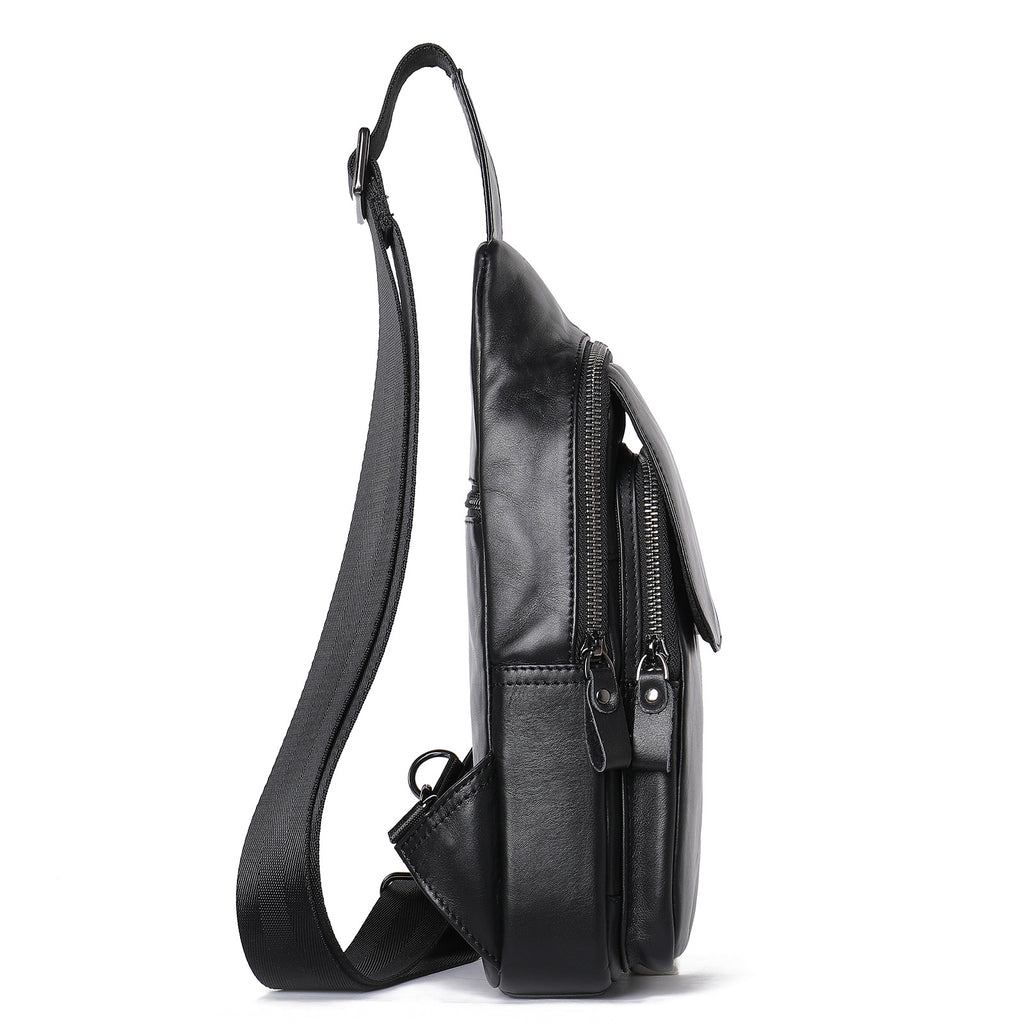 Sac de poitrine en cuir pour hommes