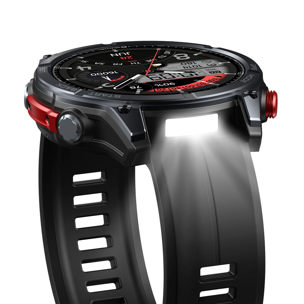 Mouvement de montre intelligente Suivre Nightscape Lighting Flashlight Surveillance de la santé