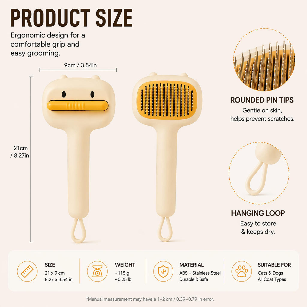 Brosse auto-nettoyante pour animaux de compagnie mignons Peigne universelle pour chats et chiens Remo