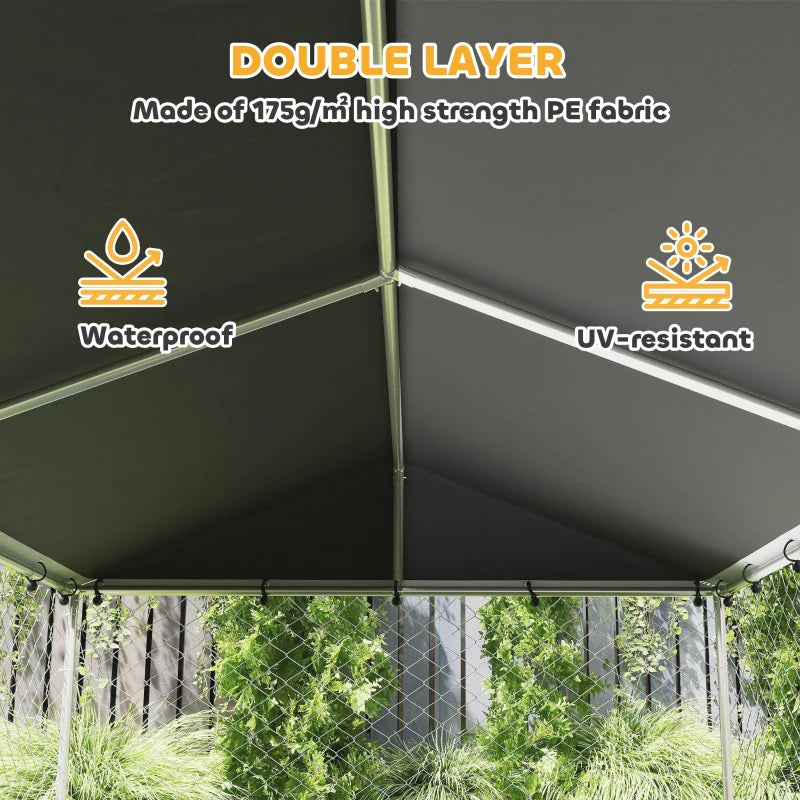 Dog Kennel Outdoor Dog Run Waterproof UV-Resist Cover Lockable Door Ajustable Bols 20 X