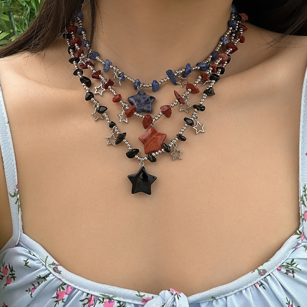 Collier encolure douce et irrégulière, style vacances