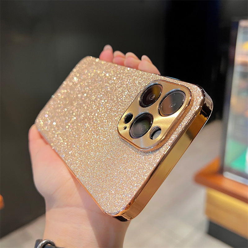 Housse de protection pour CD en métal pour téléphone Glitter Diamant Électroplaqué