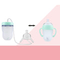 Bouteille de bébé en paille longue séparée comme du lait