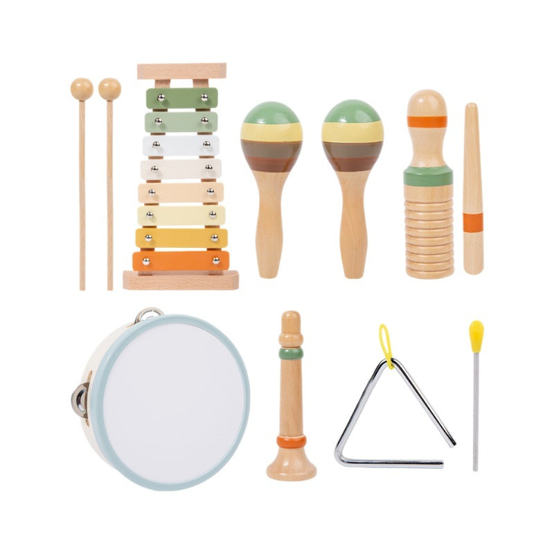 Ensemble de musique de percussion éducative en bois pour tout-petits
