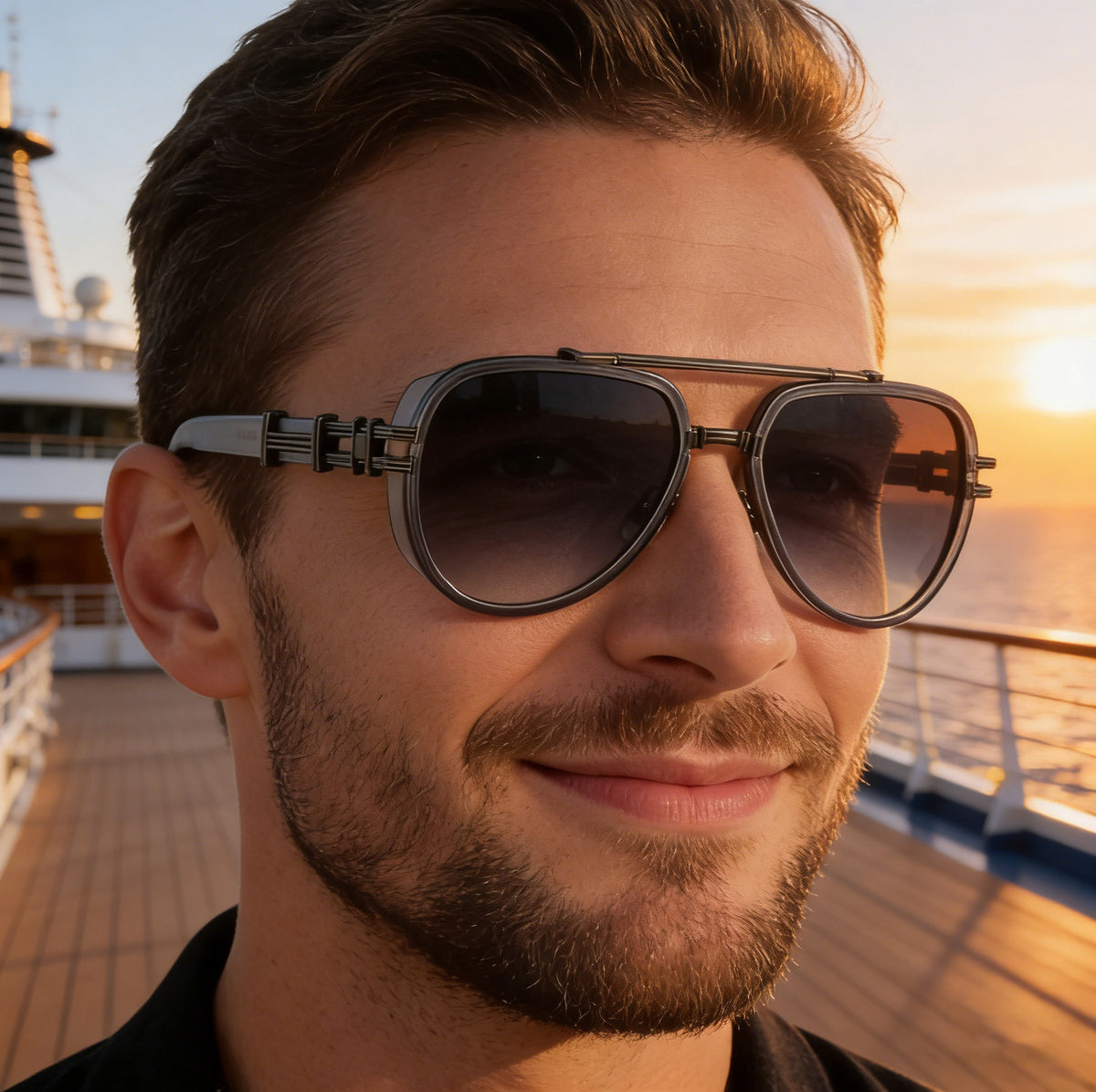 Lunettes de soleil européennes et américaines de style punk haut de gamme pour hommes