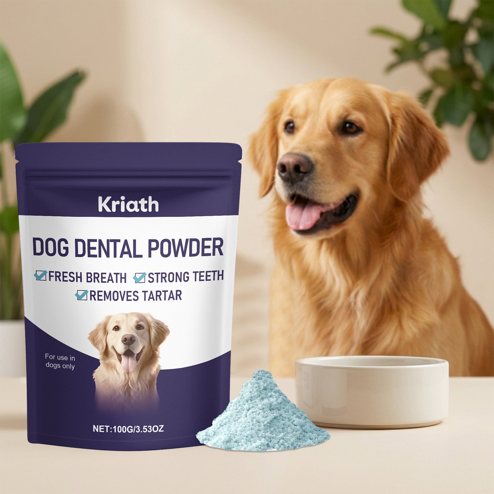 Poudre de dents pour chiens