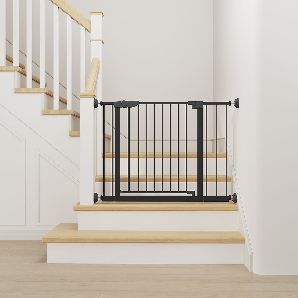 29,5-45,3" Wide Baby Gate avec protecteur mural pour escaliers