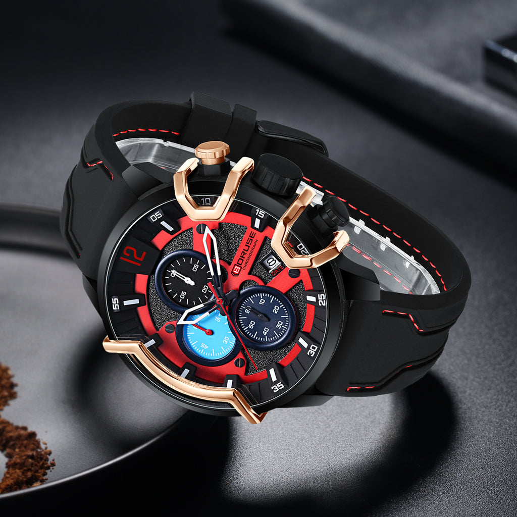 Montre Quartz Lumineuse Homme imperméable multifonctionnelle