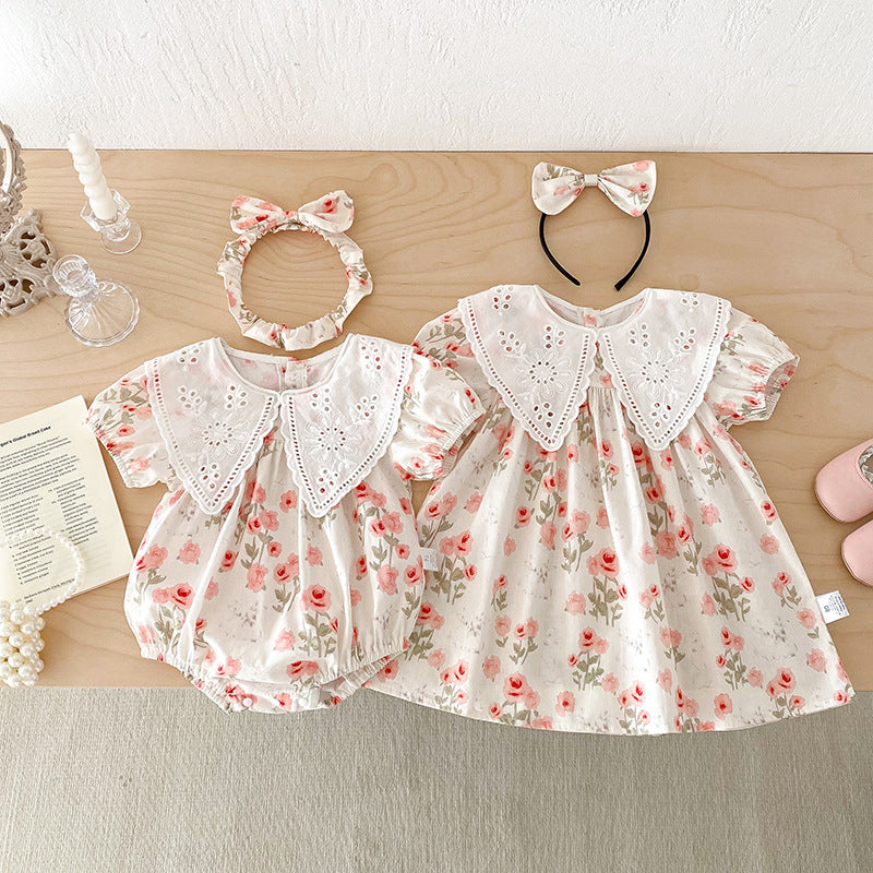 Filles style coréen Robe à manches courtes Romper