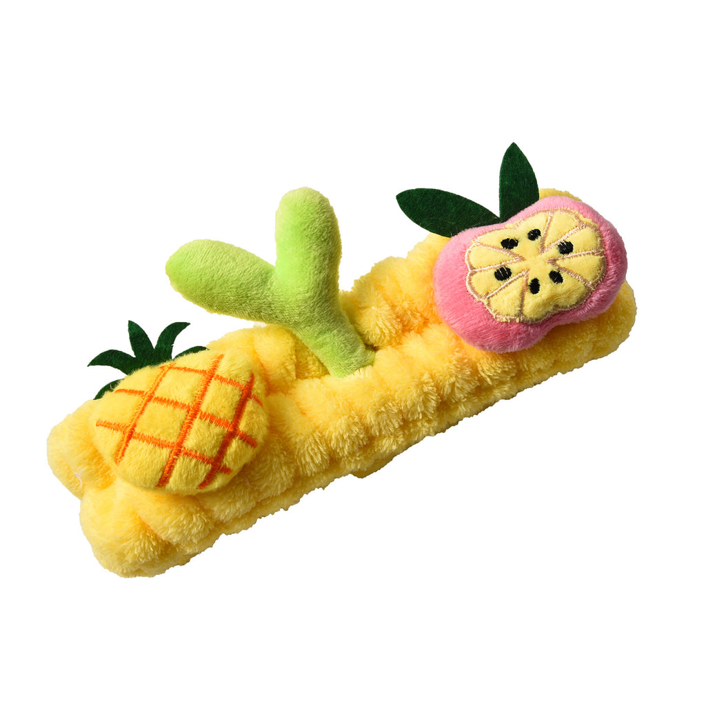 Cartoon Ananas Haricot Sprouts Bague de cheveux de herbage Laver le visage brut des femmes Bandeau de maquillage