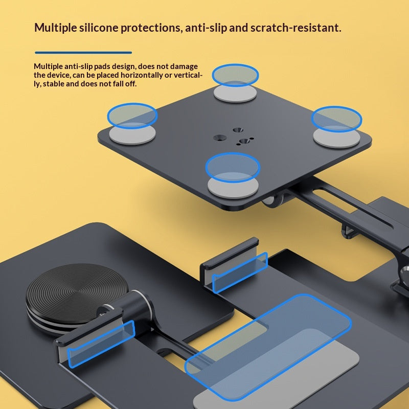 Folding Metal Desktop Rotating Phone Stand