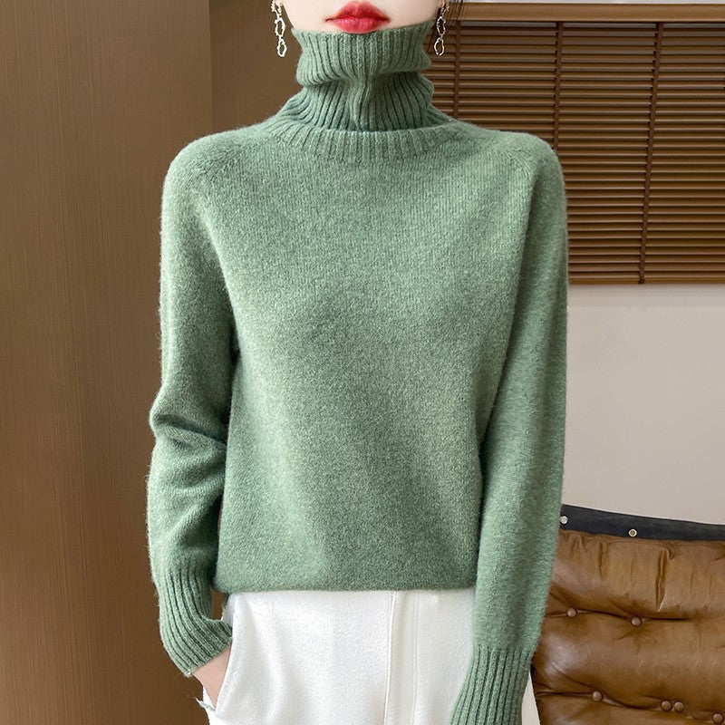 Chandail tricoté Pull à manches longues en couleur solide