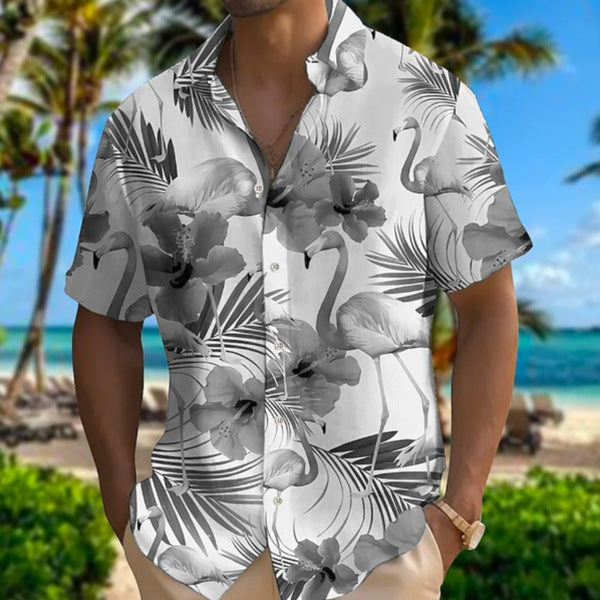 T-shirt à manches courtes en impression numérique de mode homme de taille Plus