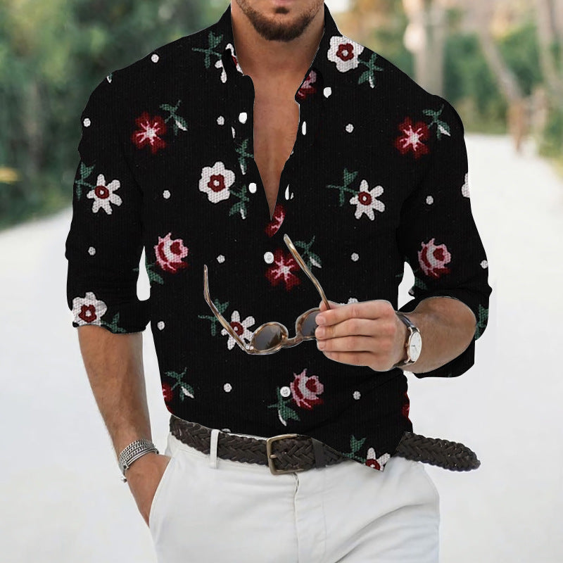 Chemise Florale Retro pour Homme