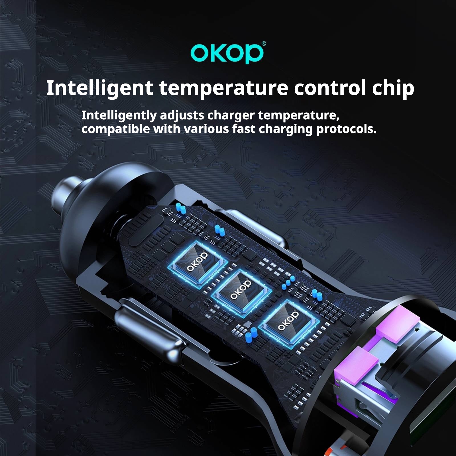 KP-C100 Super-Fast Car Chargeurs MP3 Lecteurs USB multi-ports Type-C En stock