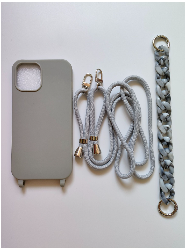 Coque de téléphone de chaîne Crossbody Candy Color Soft Shell