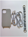 Coque de téléphone de chaîne Crossbody Candy Color Soft Shell