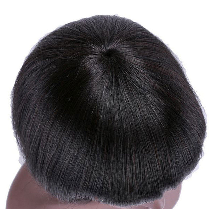Perruques européennes et américaines avec des bangs et de vrais cheveux
