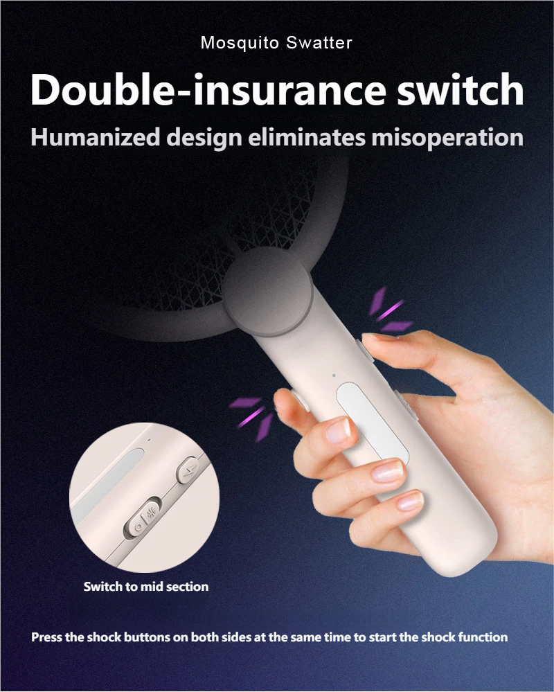 LPT W22 3-en-1 Swatter à mousse pliable