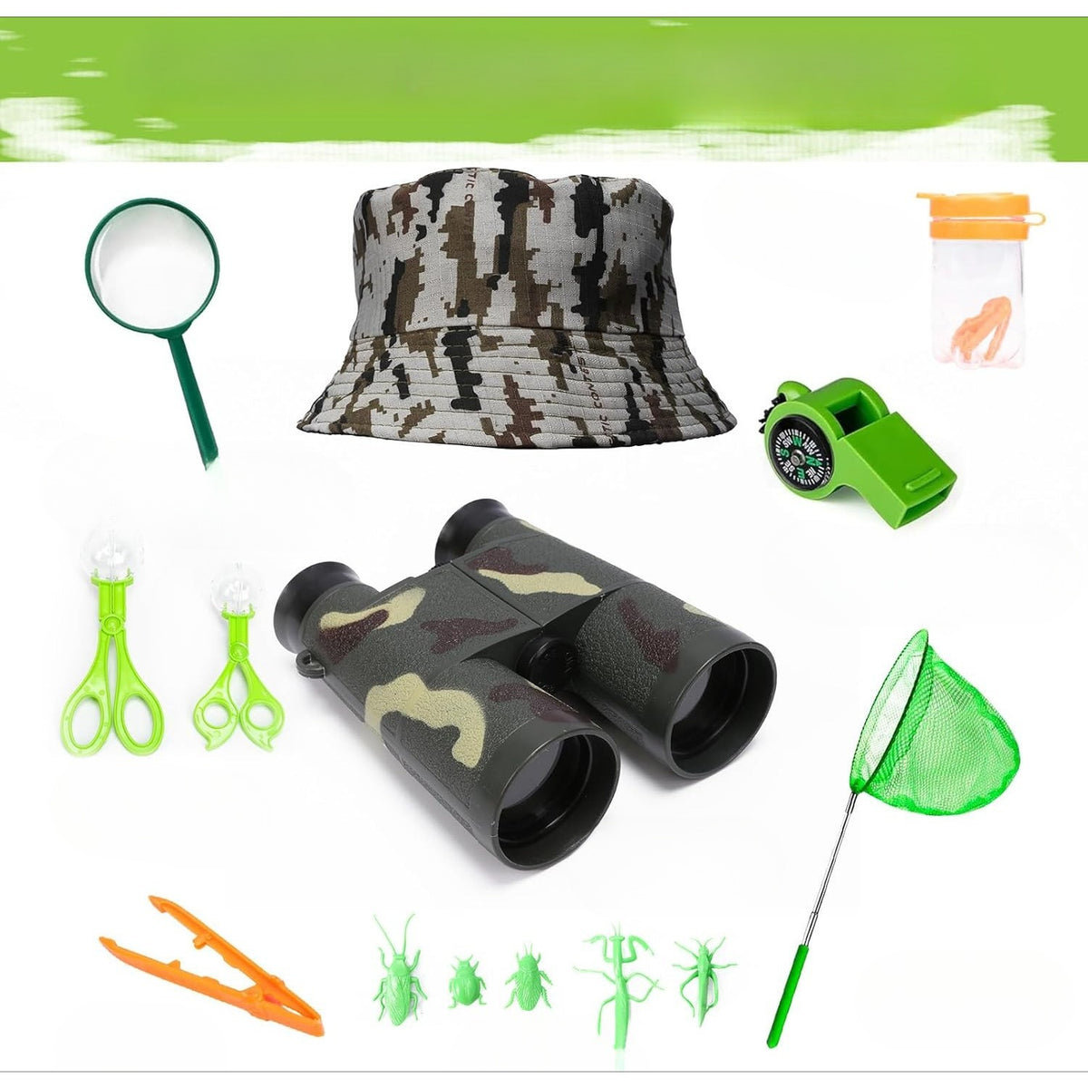 13-Piece Outdoor Nature Exploration Kit with Landing Net