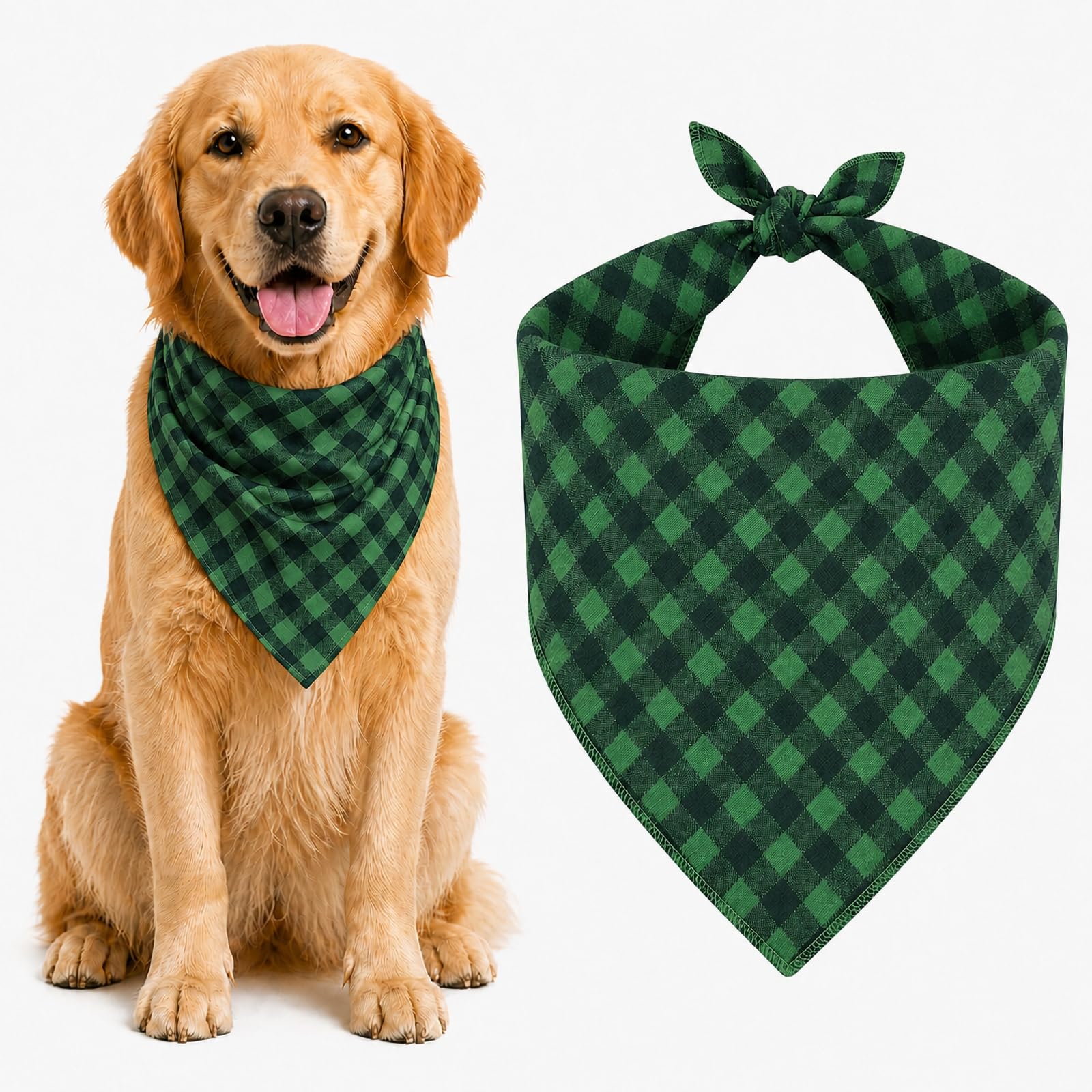 Bleu & Blanc Plaid Dog Bandana 1 Pack