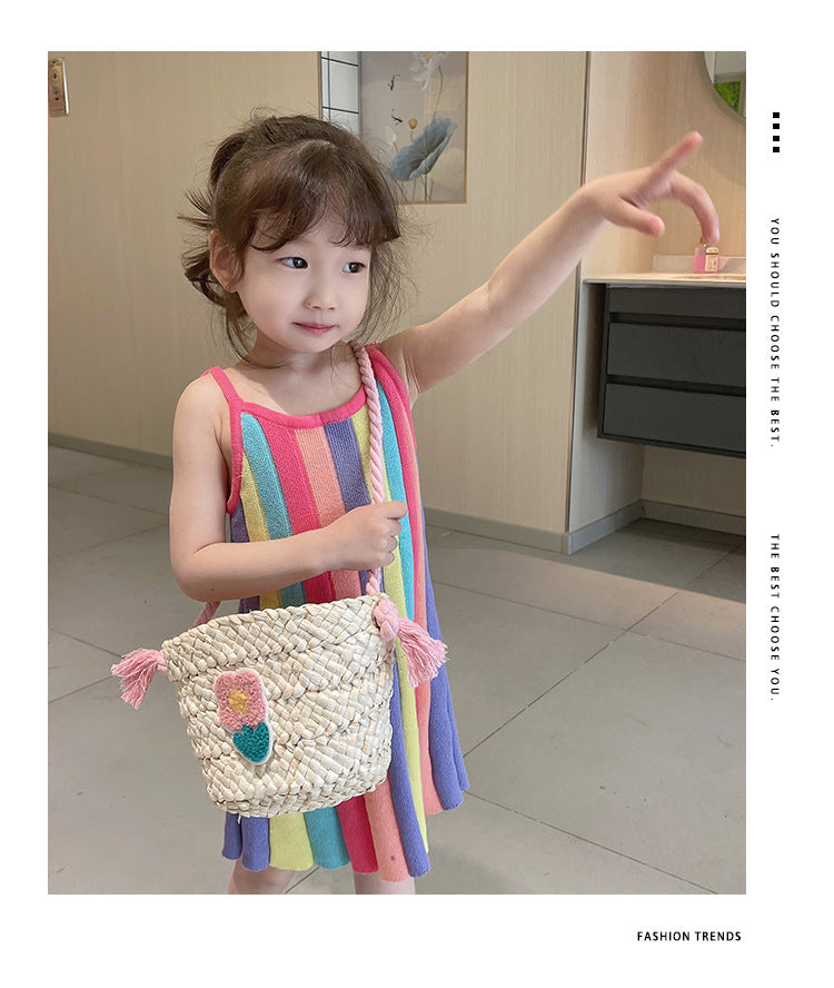 Sac de messager tricoté pour enfants