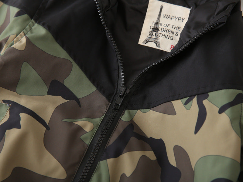Bébé mince Camouflage couleur jacket