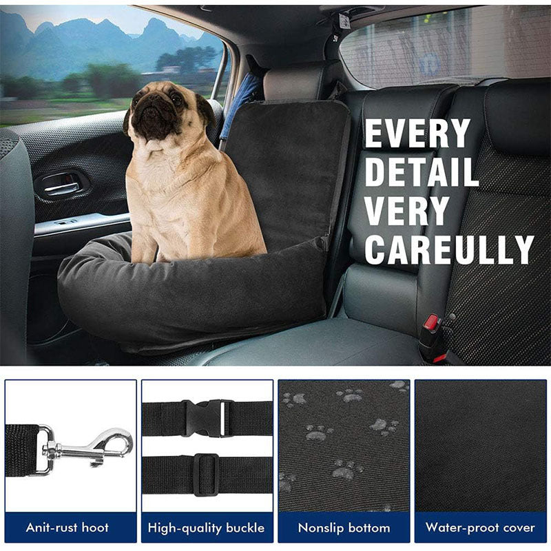 Sac de suspension respirant pour voiture d'animal avec coussin de siège étanche - Garder votre chien confortable
