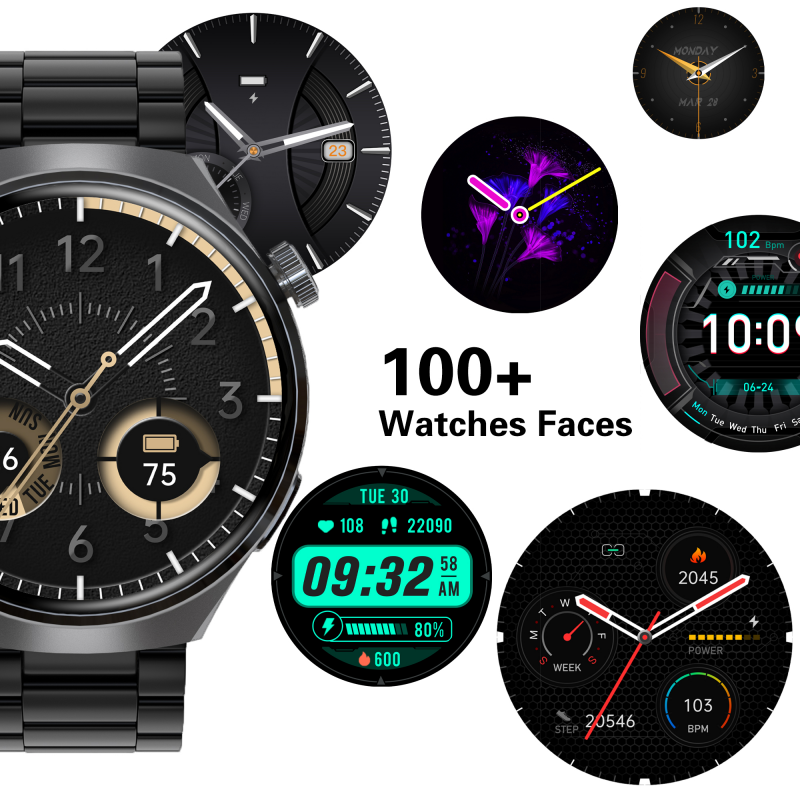 SENBONO V19 Hommes d'affaires Smart Watch Réponse Appel de fréquence cardiaque Water Proof Sports Fitness Sma