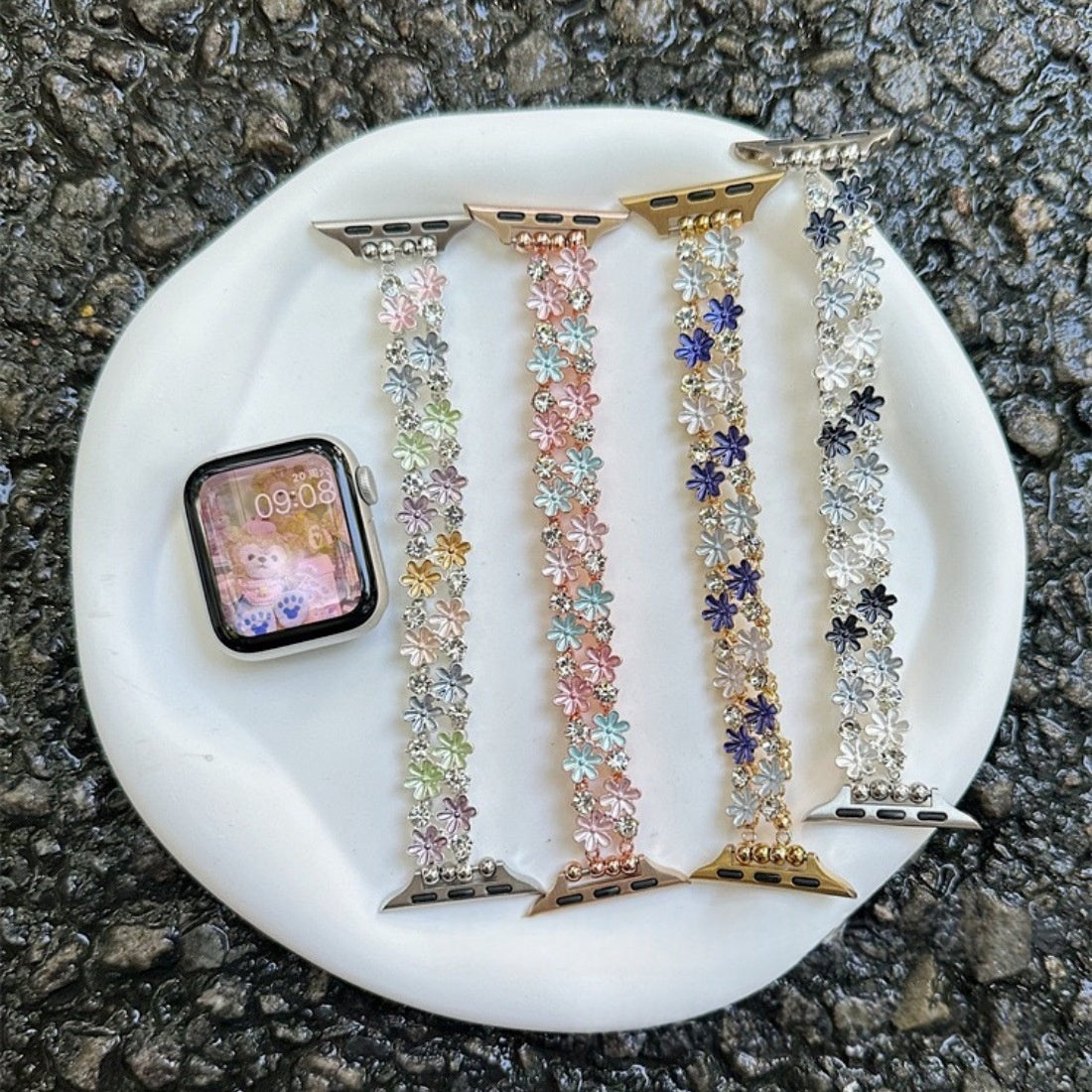Bracelet daisy-fleur élastique à boucle unique