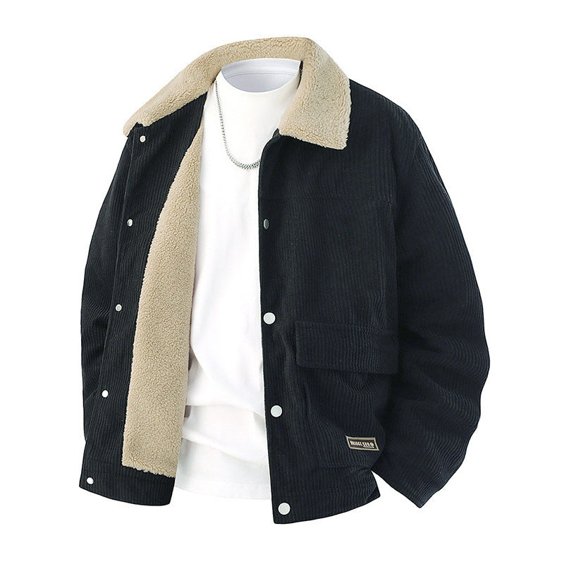 Veste de lapelle épaissie pour hommes